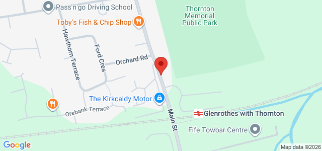 Map showing Tobys Fish & Chip Shop in Thornton